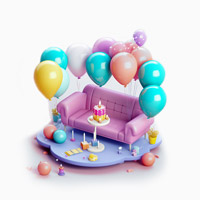 Room Balloon Decoration thumbnail