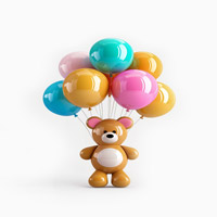 Teddy Bear With Balloons thumbnail