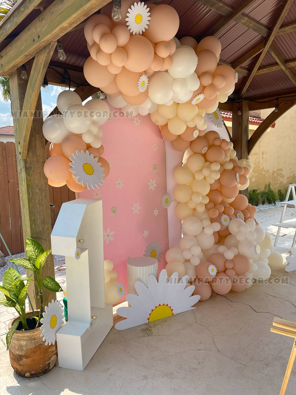 Daisy Theme Party Backdrop in Miami for Birthdays image 4