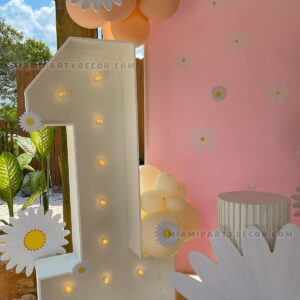 Daisy Theme Party Backdrop in Miami for Birthdays image 6